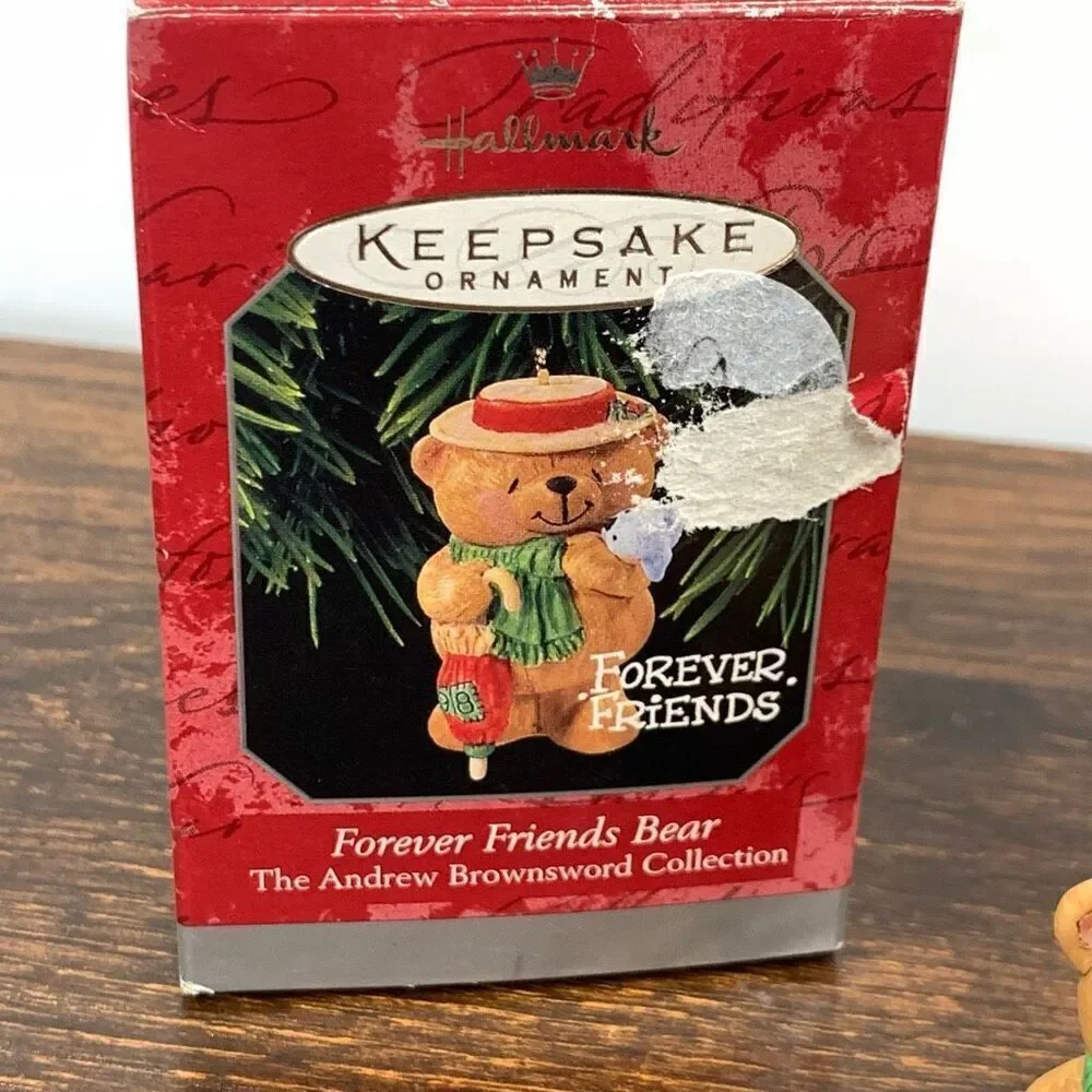 Hallmark Keepsake Forever Friends Bear 1998 Ornament Multicolor